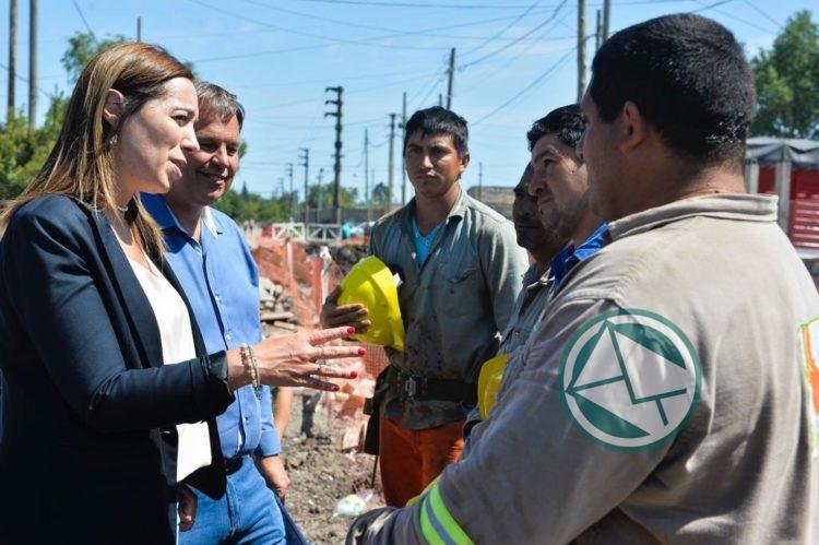 Vidal en Almirante Brown recorrió obras pluviales Vidal en Almirante Brown recorrió obras pluviales