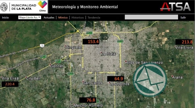Pese al operativo en La Plata, llovió cerca de 200 milímetros Pese al operativo en La Plata, llovió cerca de 200 milímetros