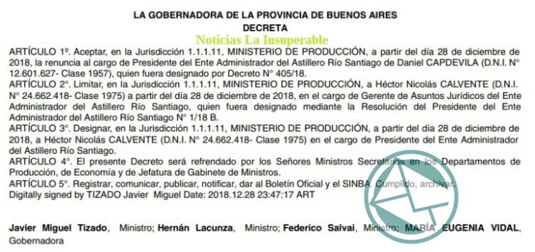 Vidal designó nuevo titular en Astillero Río Santiago Vidal designó nuevo titular en Astillero Río Santiago