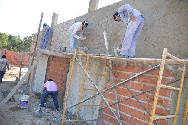 Construcción del edificio de la Escuela Agraria de Berisso Escuela Agraria1