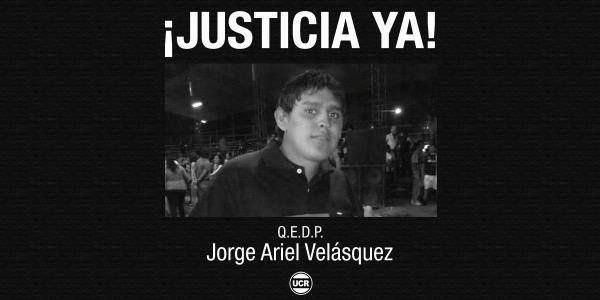 La Unión Cívica Radical exige justicia por la muerte de Jorge Ariel Velásquez La Unión Cívica Radical exige justicia por la muerte de Jorge Ariel Velásquez