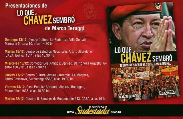 Presentación del libro de Marco Teruggi, "Lo que Chávez sembró" en Berisso Presentación del libro de Marco Teruggi, "Lo que Chávez sembró" en Berisso