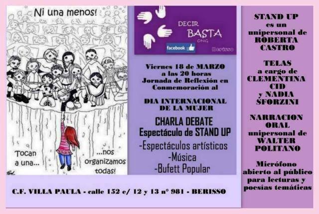 Jornada de la ONG "Decir Basta" en Villa Paula Jornada de la ONG "Decir Basta" en Villa Paula