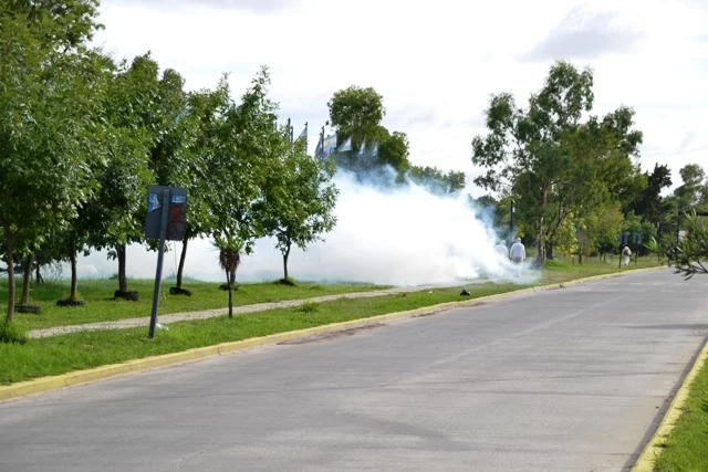 Tareas de fumigación en ambas márgenes del Canal de la Avenida Génova Tareas de fumigación en ambas márgenes del Canal de la Avenida Génova