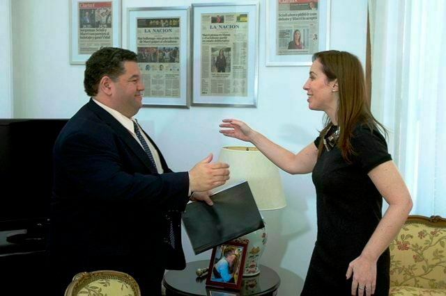 Reunión de Vidal con Nedela por los fondos de seguridad e infraestructura