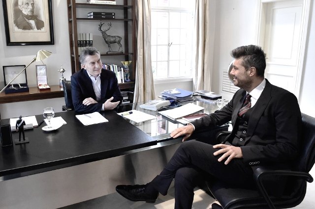 Macri recibió a Marcelo Tinelli en un distendido encuentro en Olivos