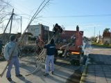 Operativo de limpieza y recolección de residuos no habituales en cuadras próximas a Plaza 17 de Octubre