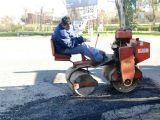 Bacheo en Rotonda Favaloro y Avenida Génova