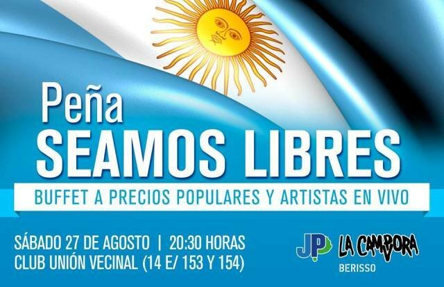 Peña “Seamos Libres” en Unión Vecinal de Berisso