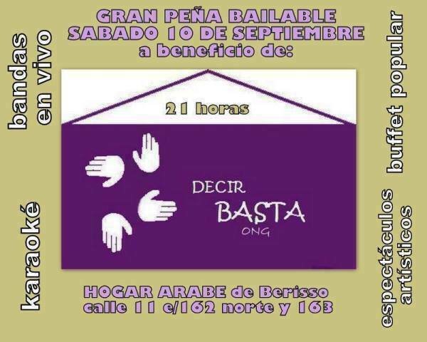 Peña a beneficio de la ONG "Decir Basta"