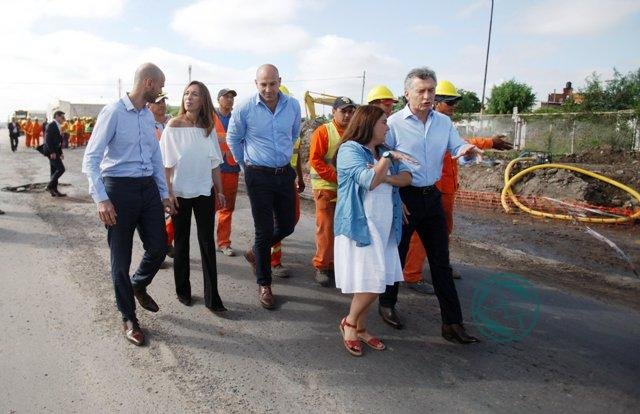 Vidal y Macri en Quilmes recorrieron el mejoramiento del Camino Belgrano