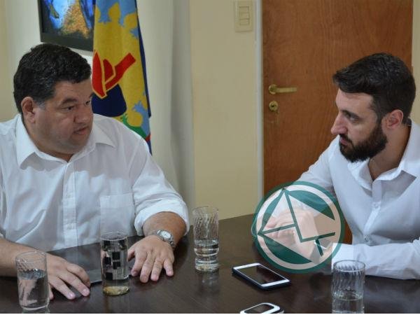Los senadores provinciales Lanaro y Petrovich con Nedela