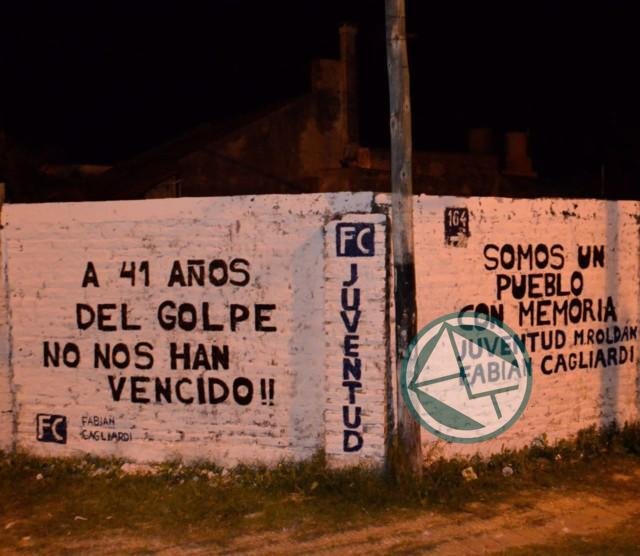 Actividades de la Agrupación María Roldan por el Día de la Memoria por la Verdad y la Justicia Actividades de la Agrupación María Roldan por el Día de la Memoria por la Verdad y la Justicia