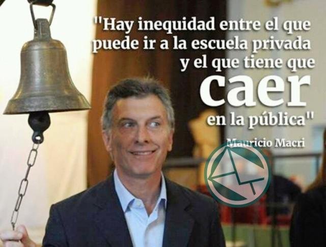 Macri despreció y discriminó a los niños que para él “caen” en la escuela pública