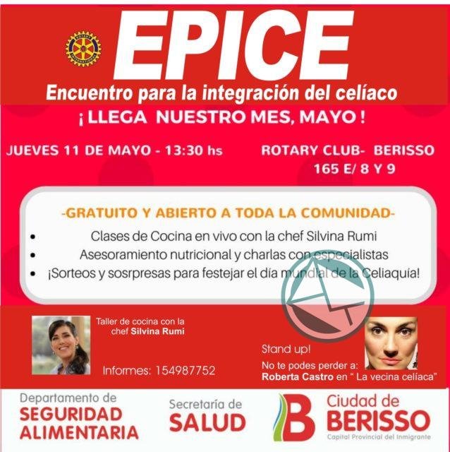 Nuevo encuentro libre y gratuito en Berisso, en el mes del celíaco