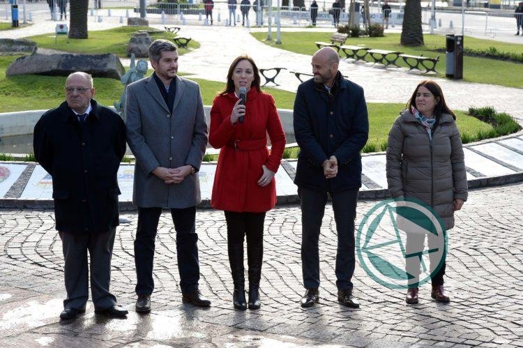 Vidal, Peña y Dietrich en Mar del Plata anunciaron la creación del Metrobus en la ciudad balnearia