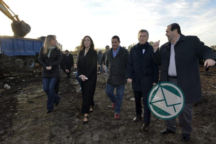 Vidal y Macri en San Vicente recorrieron basural
