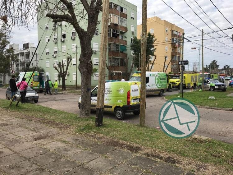 Personal del SAME platense asistió a 18 personas víctimas de un incendio