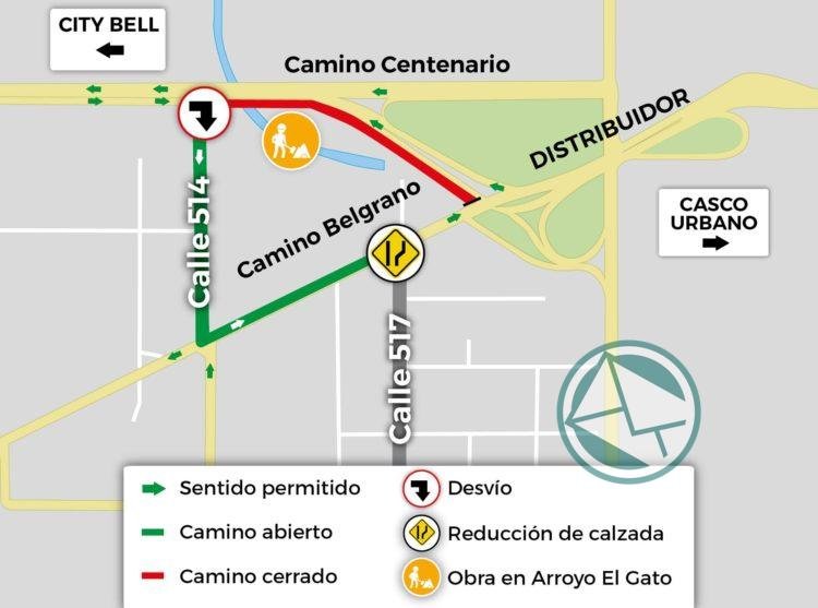 Por obras hidráulicas, cierran el Camino Centenario mano a La Plata por 10 meses Por obras hidráulicas, cierran el Camino Centenario mano a La Plata por 10 meses