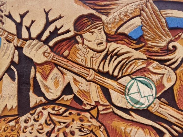 El muralista berissense del Vitto participó en Misiones dejando su obra