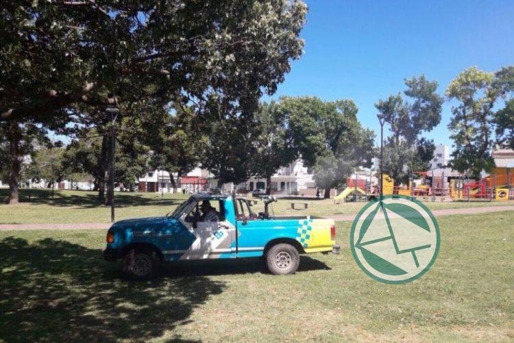 El Municipio continúa con las fumigaciones contra el Dengue en espacios públicos de la ciudad 
