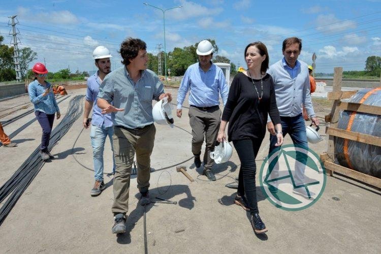 Vidal y Garro recorrieron las obras en el Arroyo El Gato