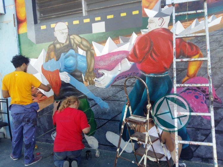 “El naufragio de Galatea”, nuevo mural en Berisso