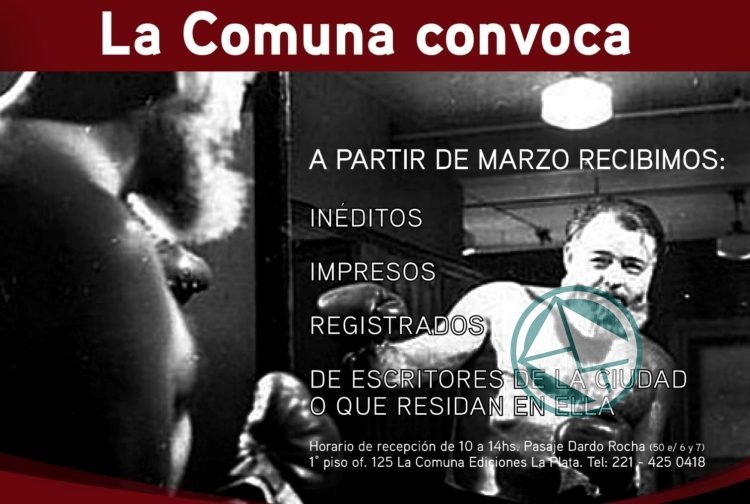 La Comuna Ediciones recibirá trabajos inéditos de escritores platenses