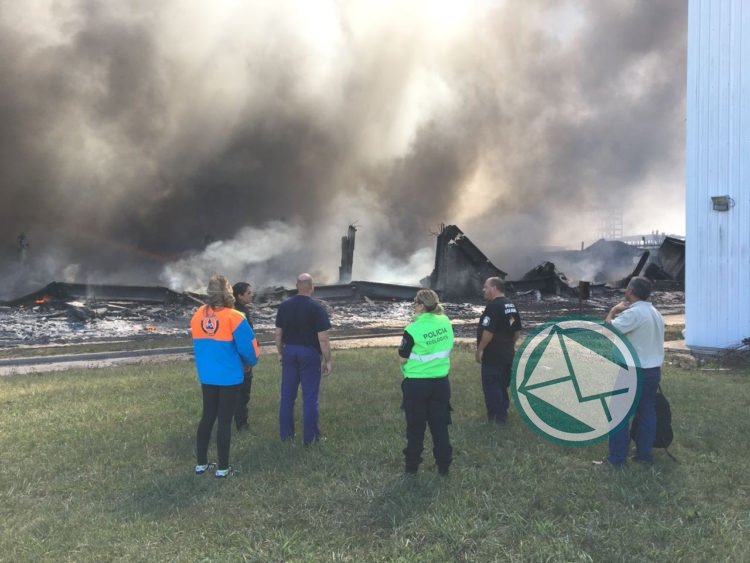 El Municipio de La Plata analiza las causas del incendio de MAFISSA yhacen trabaja peventivo en la zona