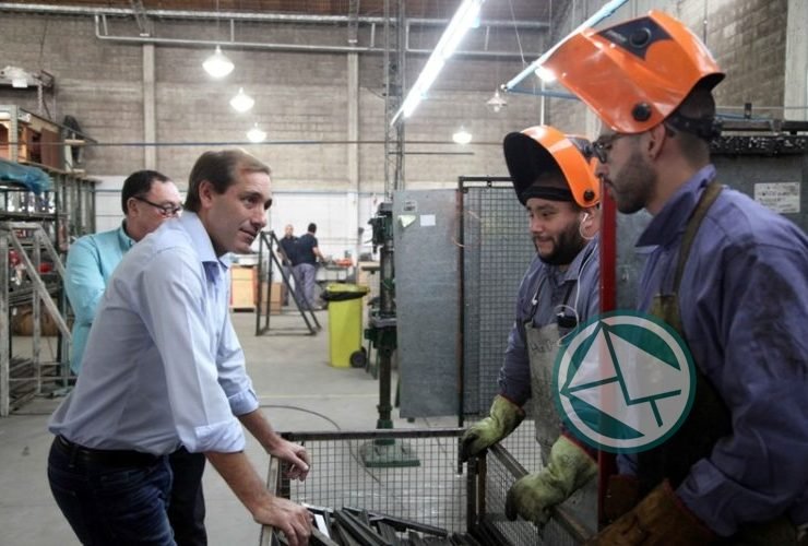 Garro recorrió la planta de Argentrade 1