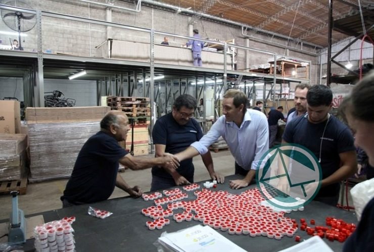Garro recorrió la planta de Argentrade 3