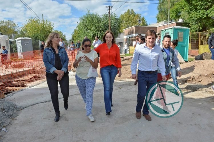 Vidal pasó en San Miguel por las obras sobre el arroyo Los Berros
