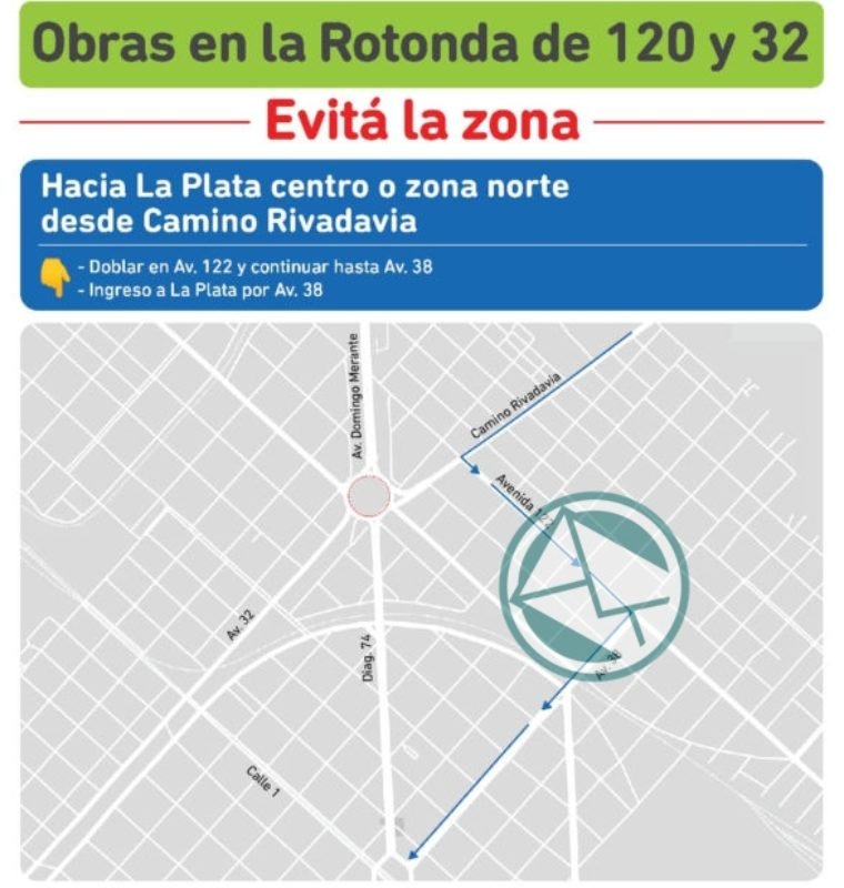Por obras, serán reducidos dos carriles en la rotonda de la Autopista 3