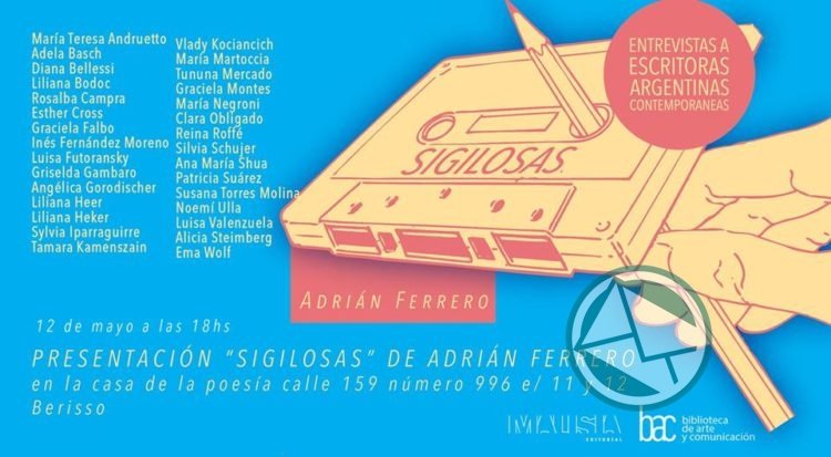 Adrián Ferrero presenta su libro "Sigilosas" en la Casa de la Poesía de Berisso Adrián Ferrero presenta su libro "Sigilosas" en la Casa de la Poesía de Berisso