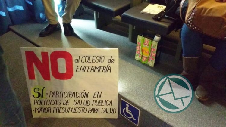 Contundente rechazo a la creación del Colegio de Enfermería en la Provincia