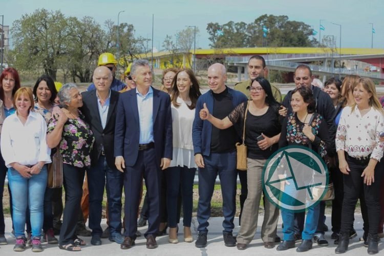 Macri, Vidal y Larreta inauguraron el puente que une Lanús con CABA