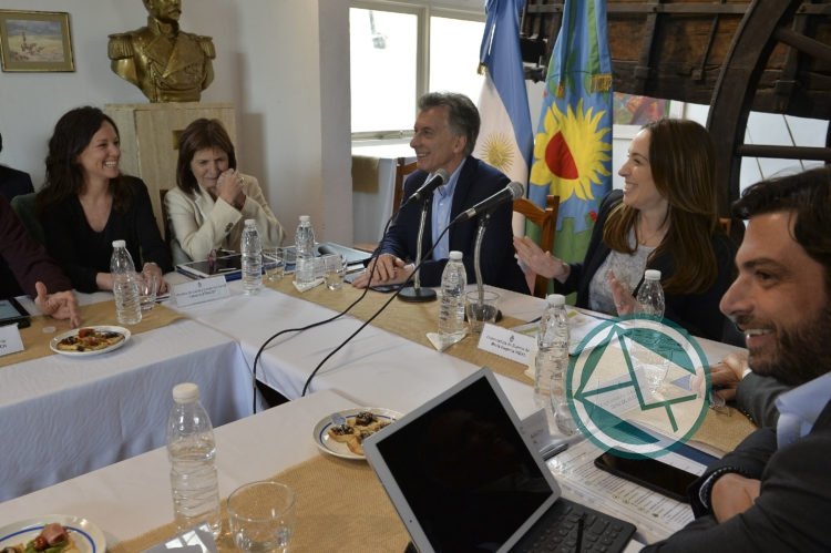 Macri con el Gabinete de Vidal en Trenque Lauquen
