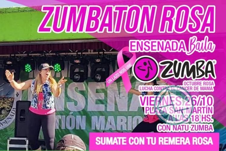 Zumba por la lucha contra el cáncer de mama en Ensenada