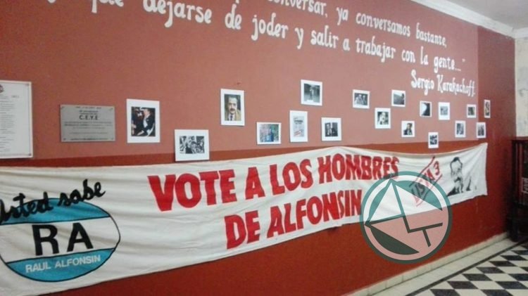 Jornada militante en Berisso por los 35 años del triunfo de Raúl Alfonsín