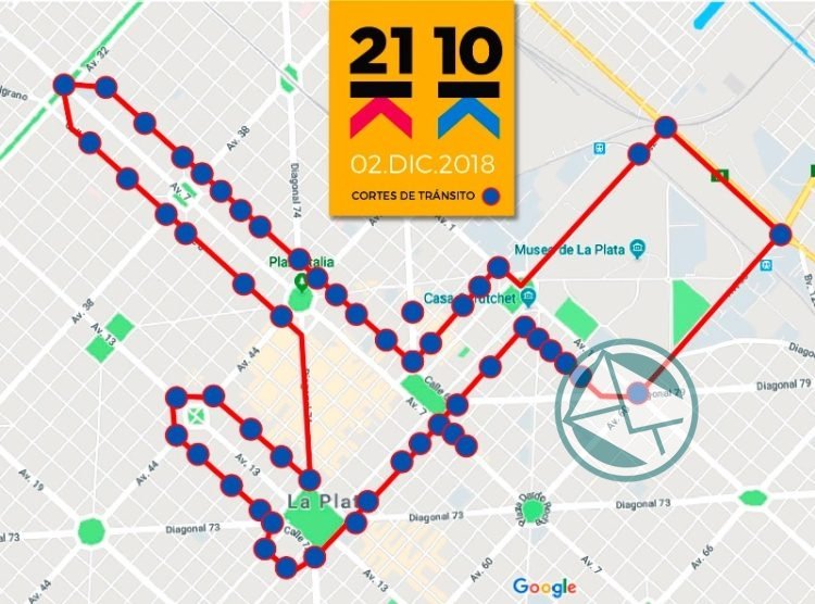 Cortes de calles para este domingo por la Media Maratón Ciudad de La Plata Cortes de calles para este domingo por la Media Maratón Ciudad de La Plata