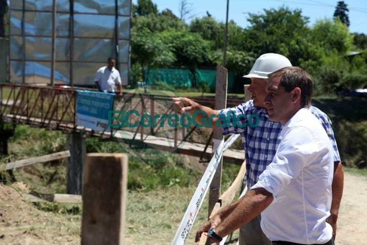 Garro pasó por las obras sobre el Arroyo Carnaval