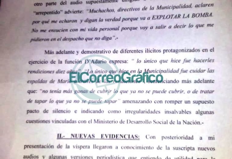 Ampliación de denuncia penal contra Secco y Schneider 2