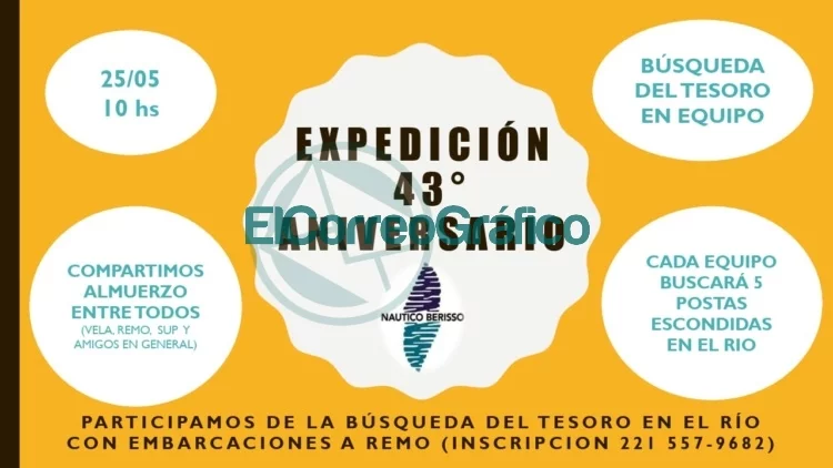 El Club Náutico de Berisso celebrará sus 43 años este sábado 25