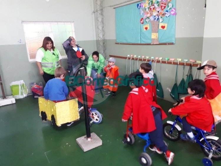 Clase de seguridad vial en el Jardín de Infantes Nuestra Señora de Loreto de Berisso