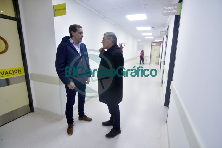 Tras la tormenta y el corte de suministro eléctrico, Garro recorrió el Hospital “San Juan de Dios”