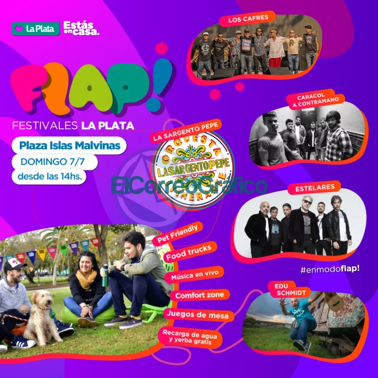 Con la presentación de reconocidas bandas, llega una nueva edición de FLAP! a Plaza Malvinas
