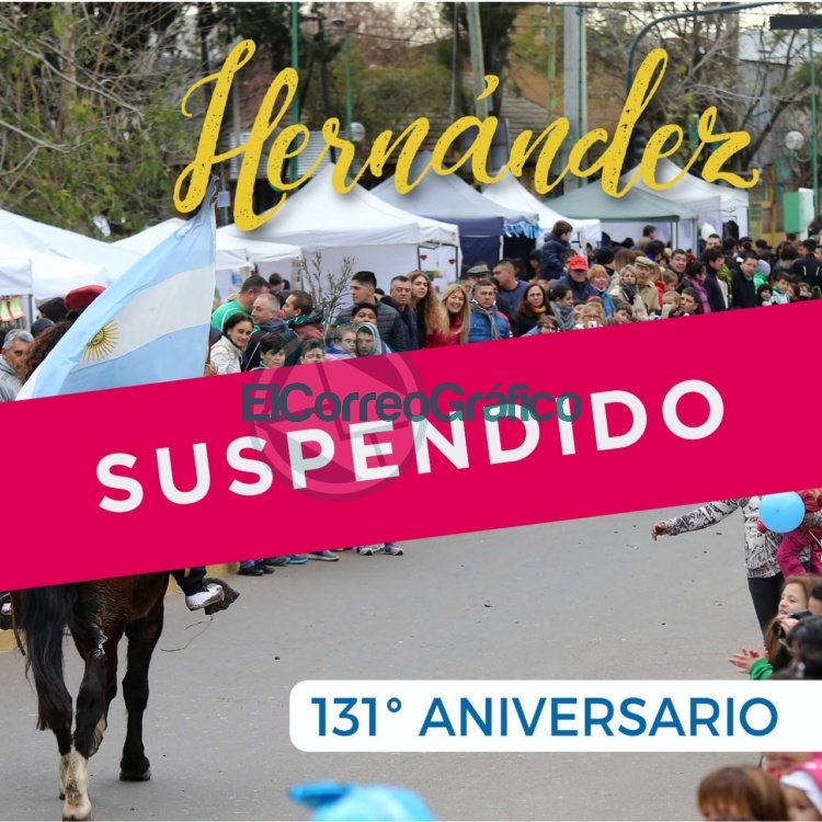 Se suspende el evento de Hernández por el 131° aniversario de la localidad por cuestiones climáticas