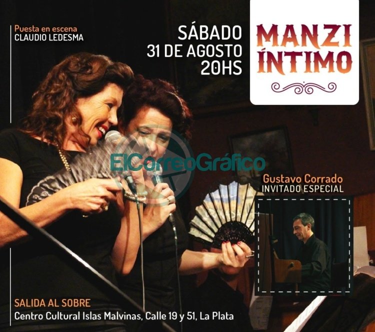 Se presentará ”Manzi Íntimo“ en el Centro Cultural Islas Malvinas