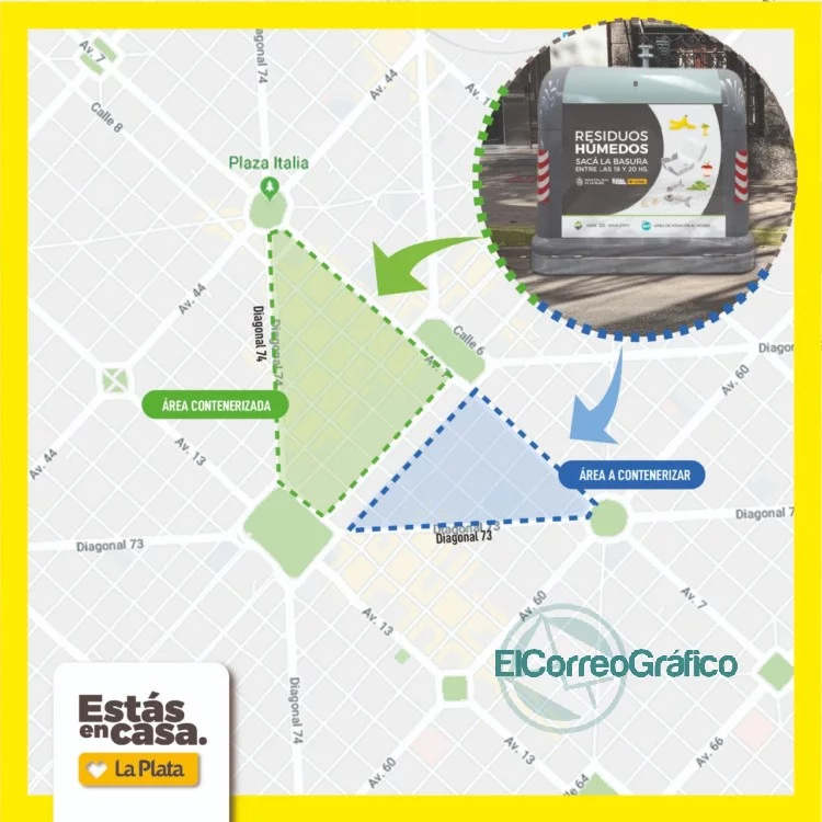 Instalación de contenedores en dos nuevas zonas de La Plata
