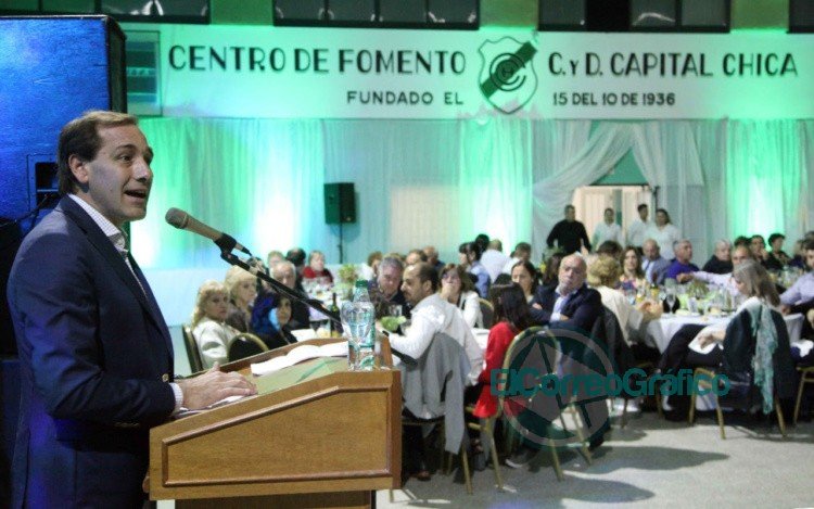 Garro en el 83º aniversario del Club Capital Chica